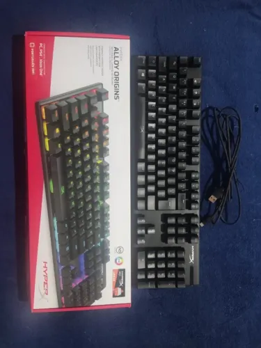 Teclado Mecânico HyperX Alloy Origins FULL SIZE RGB ABNT2