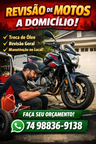 Revisão de motos a domicílio,e no melhor preço