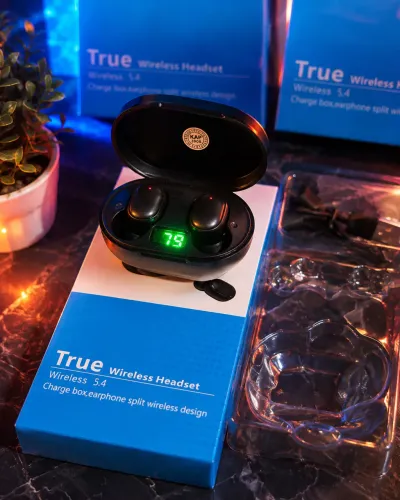 FONE AIRDOTS TWS BLUETOOTH 5.4 COM VISOR DIGITAL DE BATERIA NOVO