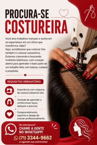Contrata-se Costureira