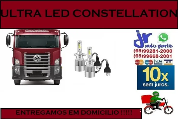 Lampada Ultra LED (Alta e Baixa) Volkswagen Constellation 6000K 12V 24V