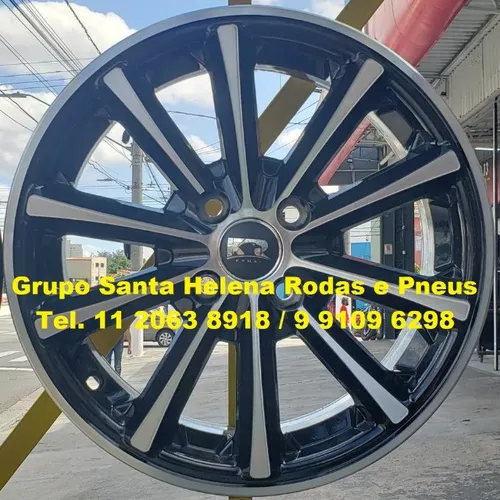 Jogo roda esportiva Kr K-63 aro 15 para VW Gol GM Onix Fiat Uno Argo Reno