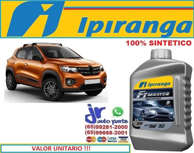 Lubrificante Ipiranga Kwid F1 Master 5W30 sintético