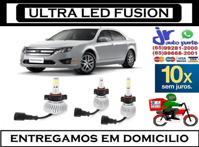 Lampada Ultra LED (baixa) Ford Fusion  6000K 12V 24V
