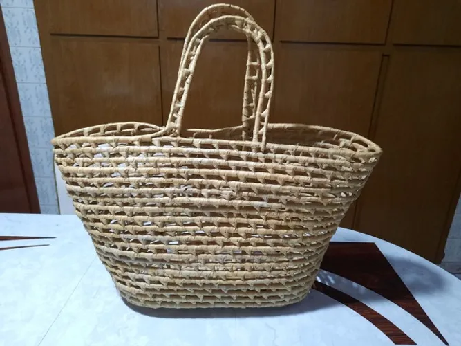 Sacola de Palha moda praia e piscina . Vintage. 