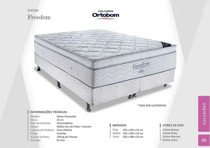Quarto cama queen base + colchão