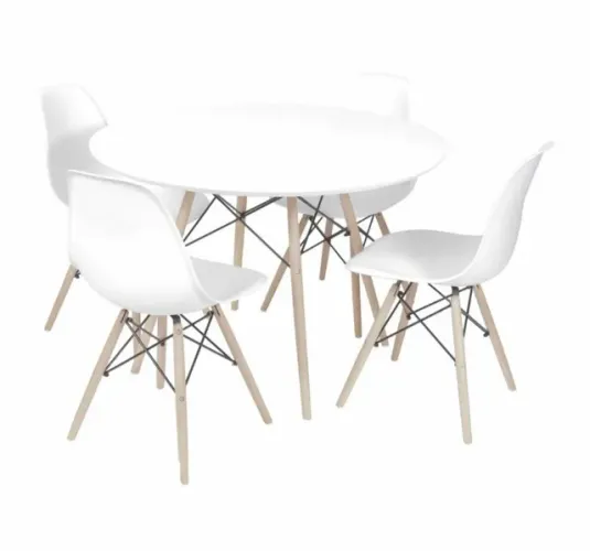 Locação conjunto mesa e cadeira Eames pé palito