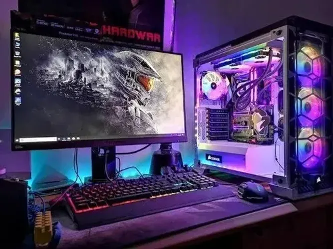 PC Gamer Ryzen 5 5600G, 16 GBs, SSD 512 GBs + Monitor 19, Teclado e Mouse Gamer