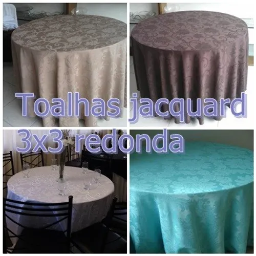 Locação Aluguel Toalha Jacquard 3,0x3,0 Redonda Por 17,99