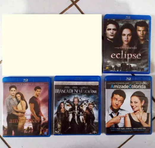 Kit 4 Filmes Blu-ray - A Saga Crepúsculo - Eclipse, Amanhecer, Branca de Neve e o Caçador