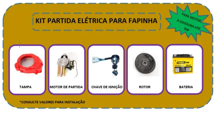 KIT PARTIDA ELÉTRICA PARA FAPINHA