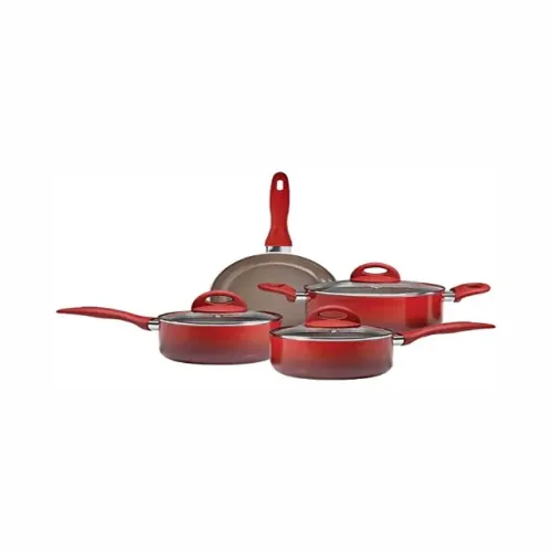 Jogo panelas 4 pecas antiaderente ceramic life smart plus brinox - vermelho 