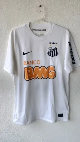 Camisa do Santos - BMG - Tamanho M - Branca