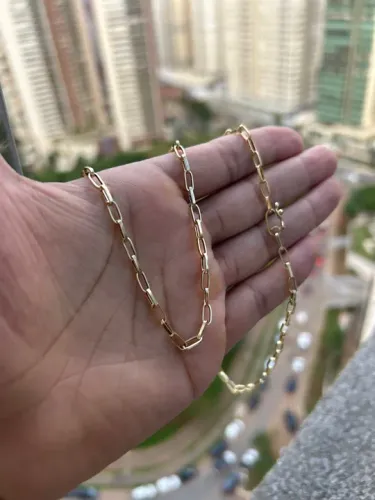 Corrente 15G Carti?R ouro 750 nova