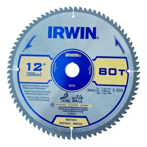 Disco Multi Corte de Serra Circular para Metais e Madeiras MDF 12 Polegadas 300mm Irwin