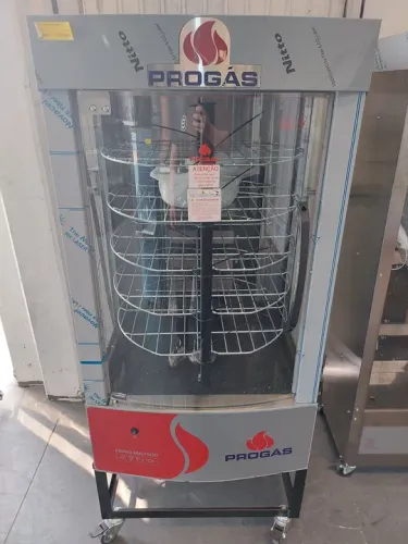 Assadeira de frango giratória 70kg nova
