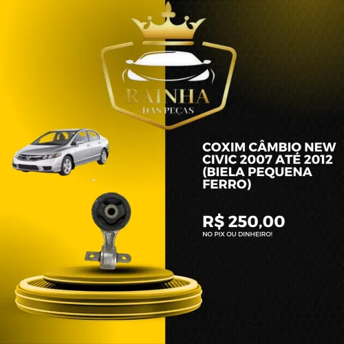 Coxim Câmbio New Civic 2007 até 2012 (Biela Pequena Ferro)