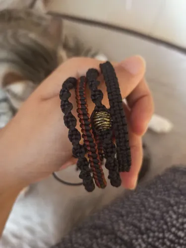 Conjunto 4 pulseiras macrame