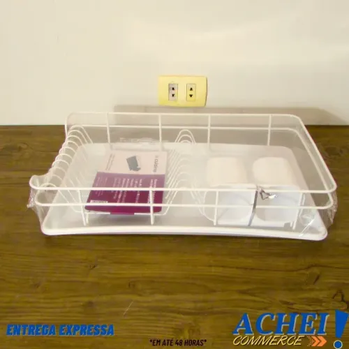 Escorredor de Louça La Cuisine Com Porta Talheres Branco - Novo