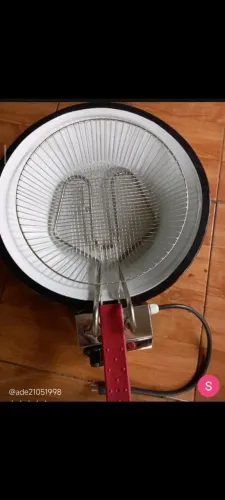 Fritadeira elétrica 6 litros com termostato --- tacho esmaltado 