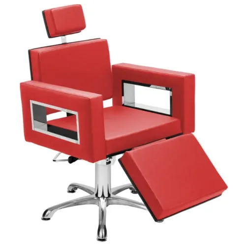 Cadeira Para Maquiagem Lisboa Inox Reclinável C/Ap Base Hidráulica Estrela