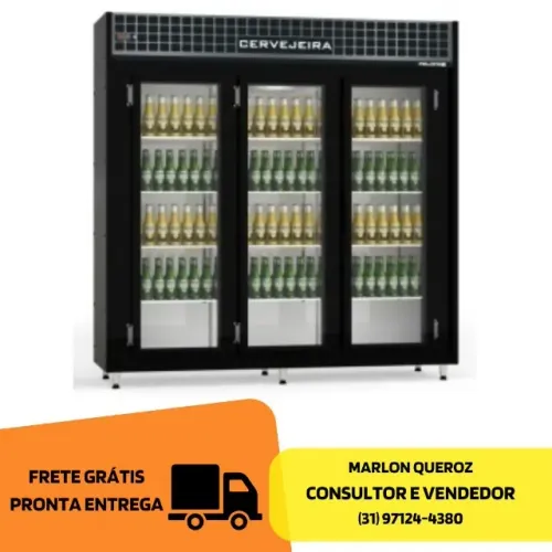 Cervejeira Comercial 3 Portas de Vidro 1473L Polo Frio Nova