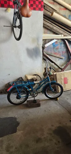 Bicicleta Barrinha circular aro 14 antiga