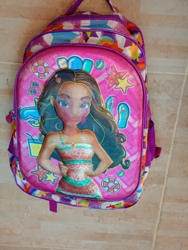 Mochila Infantil - Personagem Feminina - Rosa