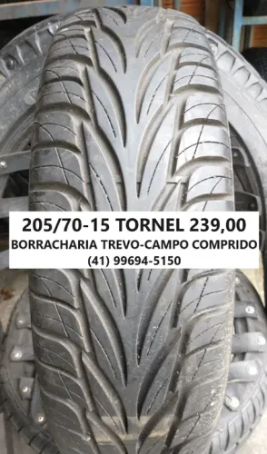 01 pneu 205/70/15 Tornel seminovo por 239,00