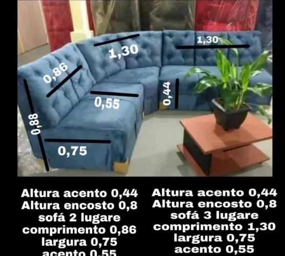 Sofá de canto suede