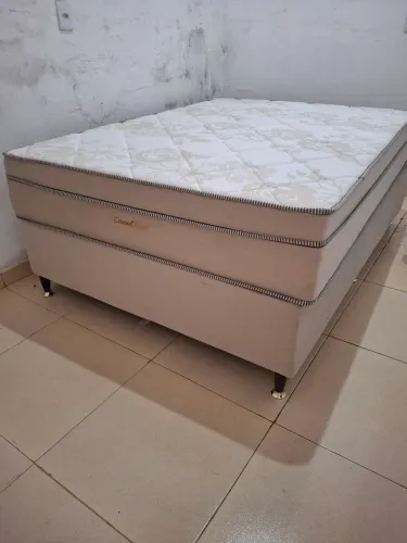Cama Box Grand Sued molas ensacadas 