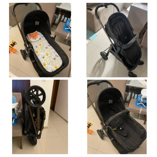Carrinho de bebê e Moisés Galzerano