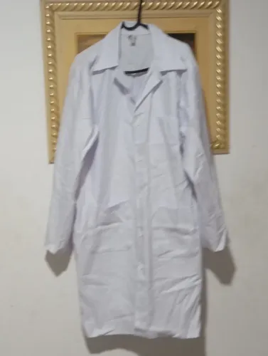 Jaleco branco algodão