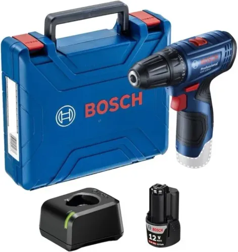 Parafusadeira Furadeira Bosch 12v 1 Bateria e maleta - Fazemos Entregas