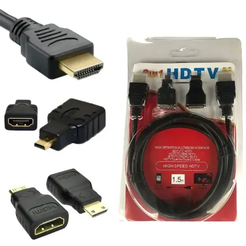 Kit Cabos Hdmi Profissional 