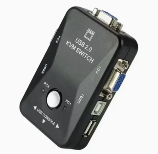 Chaveador kvm switch 2.0 USB vga suporta impressora 