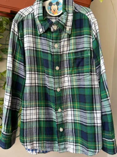 Camisa Xadrez Flanelada GAP tamanho 5 valor R$ 35,00