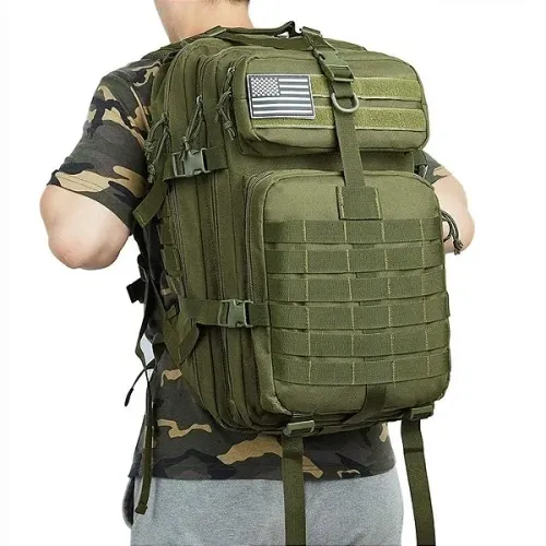 Mochila Tática Militar Impermeável Reforçada Grande 36 litros Cor Verde - ZE002