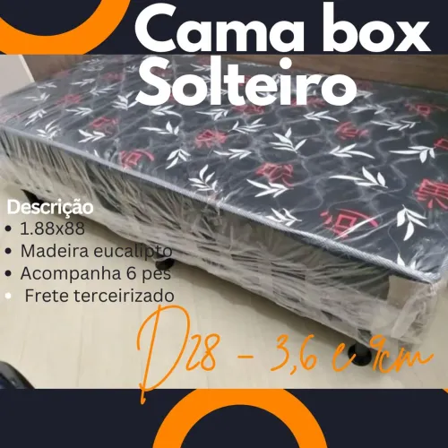 Cama Box Solteiro 1,88x88 - Madeira Eucalipto