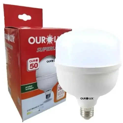 Lâmpada Bulbo 50w Ourolux (Distribuidor Jk Eletrônicos)