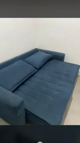 Sofá 3 lugares com baú 