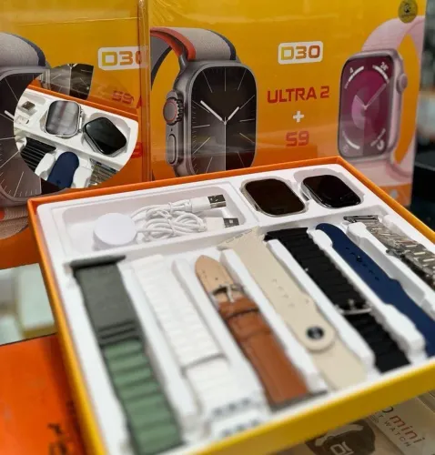 Kit 2 em 1 smartwatch ultra + smartwatch S9 + 7 pulseiras 