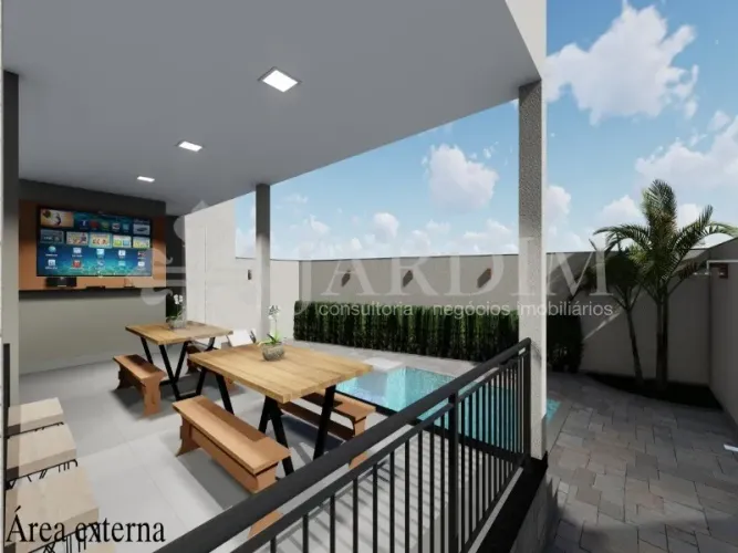 SOBRADO COM PROJETO MODERNO E CONTEMPORÂNEO, TODA VENTILADA, VIDRO INTEIRIÇO NA LATERAL DA