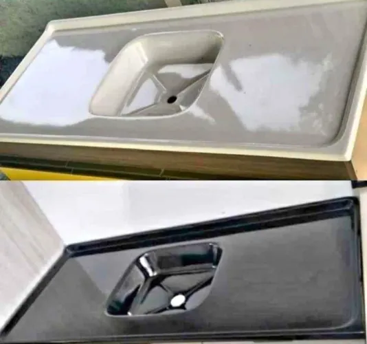 Pias Balcão Cozinha Marmorite Inox temos Balcão e Cozinha Compacta