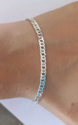 Pulseira nova de prata 925 maciça