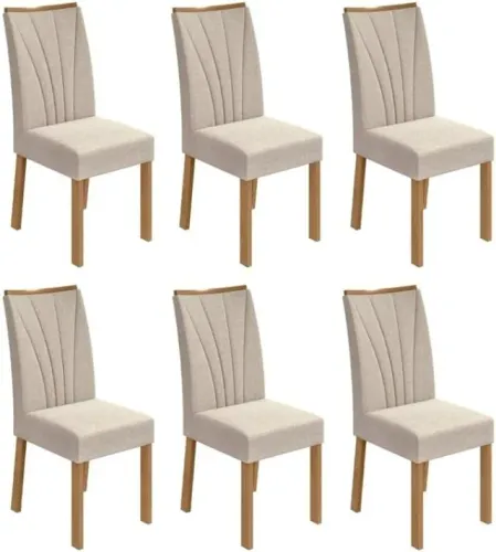Conjunto Com 6 Cadeiras Sala De Jantar