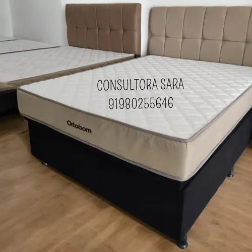 Cama Box Ortobom Casal com Cabeceira