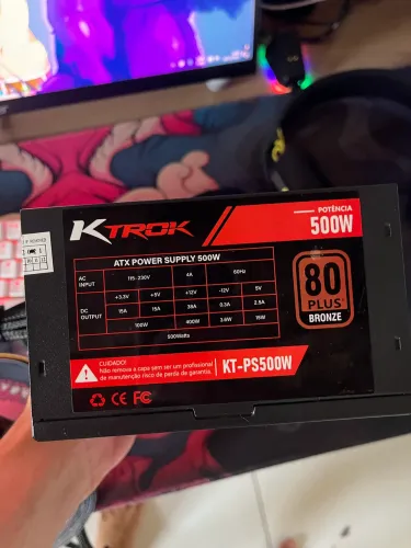 FONTE GAMER 500W 80 PLUS e PFC ativo