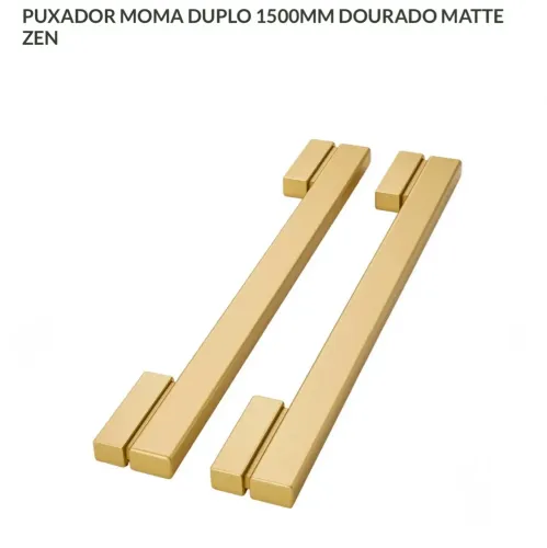 Puxador Moma Duplo 1500mm Dourado Matte Zen