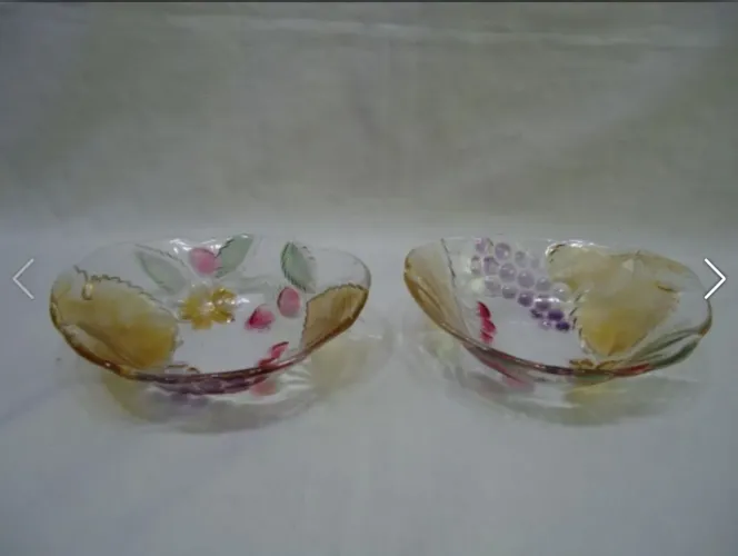 Conjunto de Petisqueiras de Vidro Decorativas Frutas